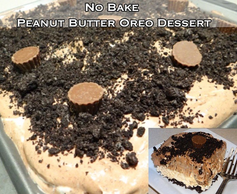 No Bake Peanut Butter Oreo Dessert