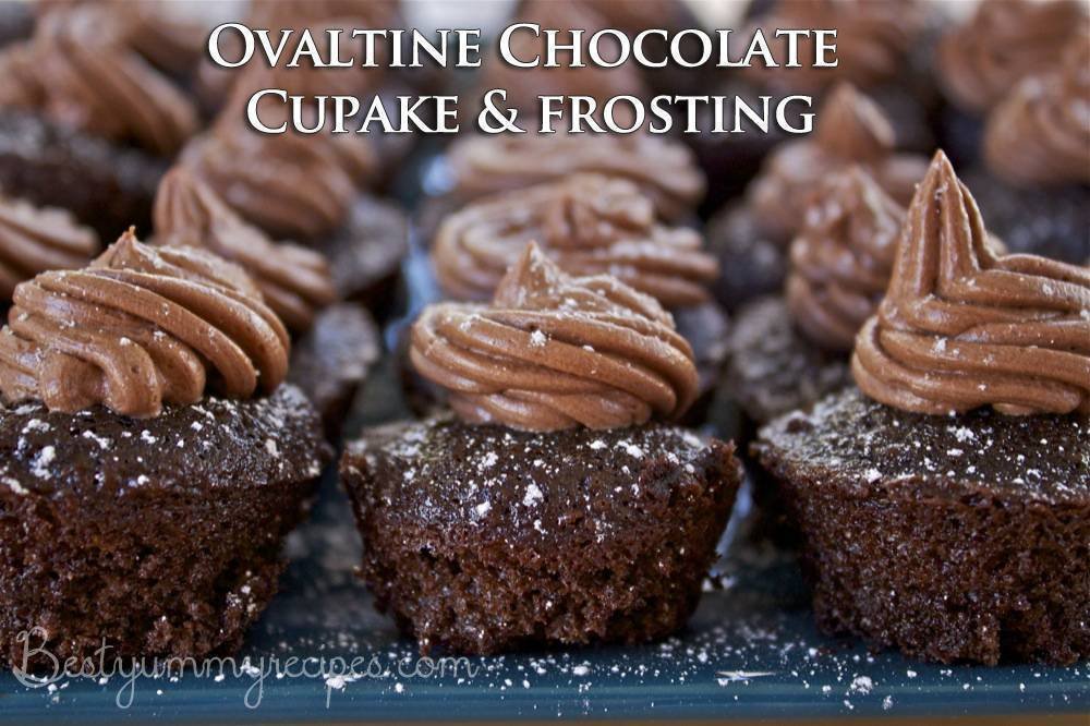 Ovaltine Chocolate Cupcake and Frosting