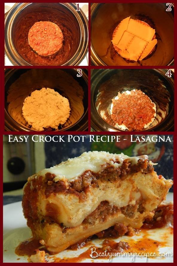 Easy Crock Pot Recipes - Lasagna