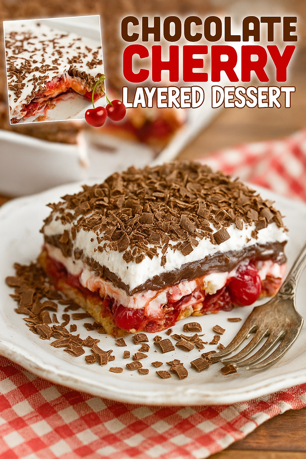 f1fde307 78c3 489d a40e 105a53010890 No-Bake Chocolate Cherry Lush: Layered Dessert Recipe