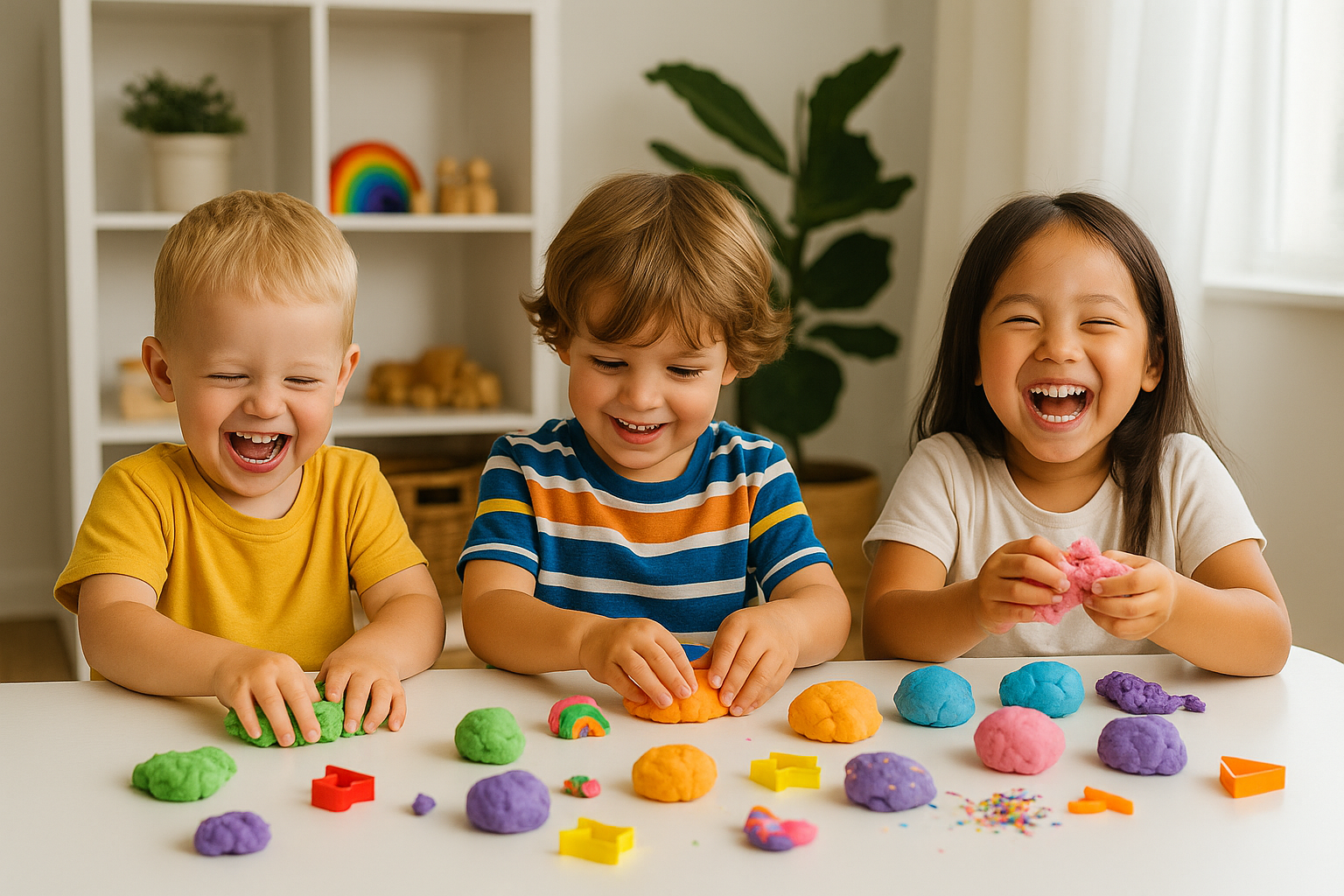 Child%20safely%20tasting%20edible%20play%20dough%20during%20sensory%20activity Homemade Edible Play Dough Recipe - Safe Dough for Kids!