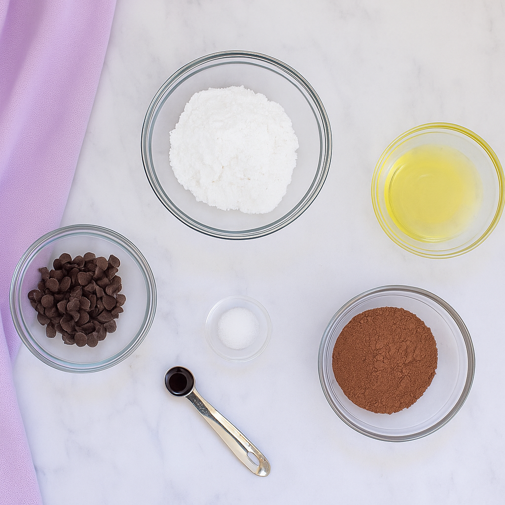 Ingredients for Flourless Chocolate Cookies recipe