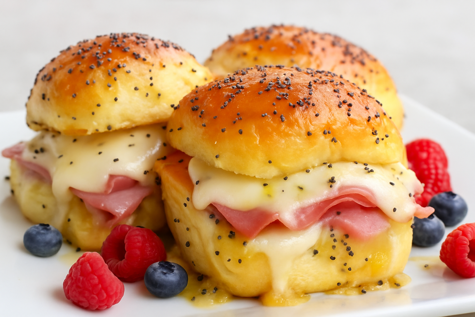 a90458e3 b044 41c0 a838 5f0439205476 Delicious Hot Ham and Cheese Sliders on Hawaiian Rolls with Poppy Seed