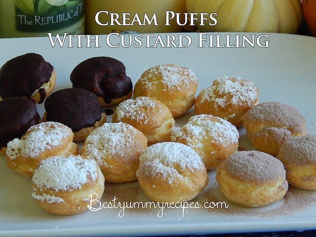 Cream Puffs With Custard Filling