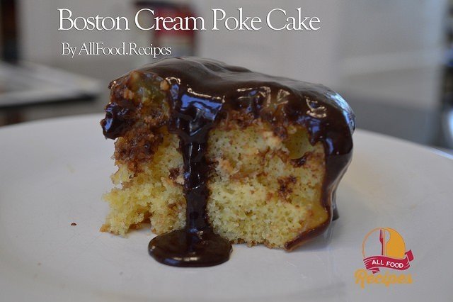 Boston Cream Poke Cake
