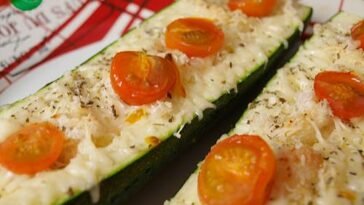 Zucchini Boats - Tomato Basil & Cheese