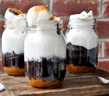 S’Mores Cake in a Jar