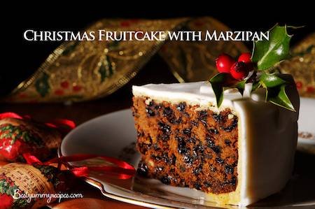 Christmas Fruitcake with Marzipan