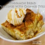 Cinnamon Bread Puddings with Caramel Syrup
