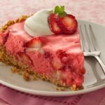 Fluffy Strawberry Pie with Pretzel Crust