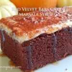 Red Velvet Bars Cake with Marsala Syrup