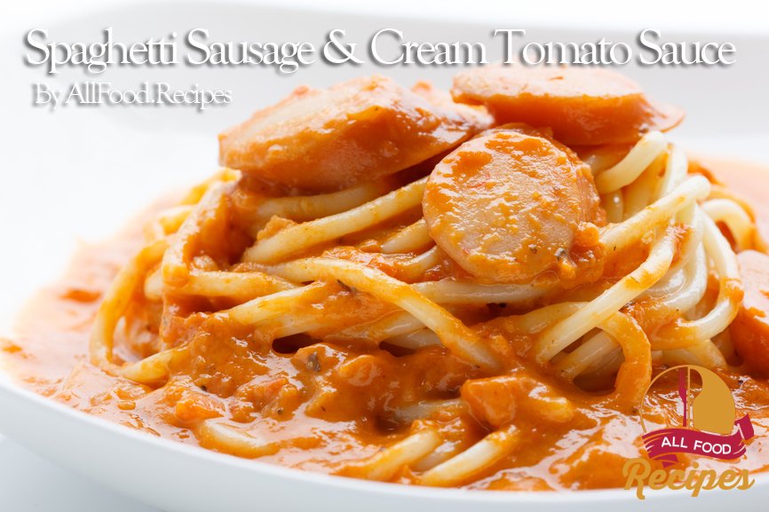 Pasta with Tomato Cream Sauce and Smoked Sausage