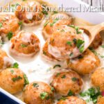 French Onion Smothered Meatballs