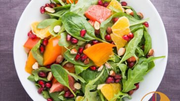 Orange Pomegranate Spinach Salad